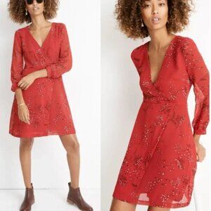 Madewell | Hazelwood Wrap-Front Mini Dress in Windswept Floral Size 6